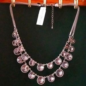 WHBM Double Layer Studded Necklace